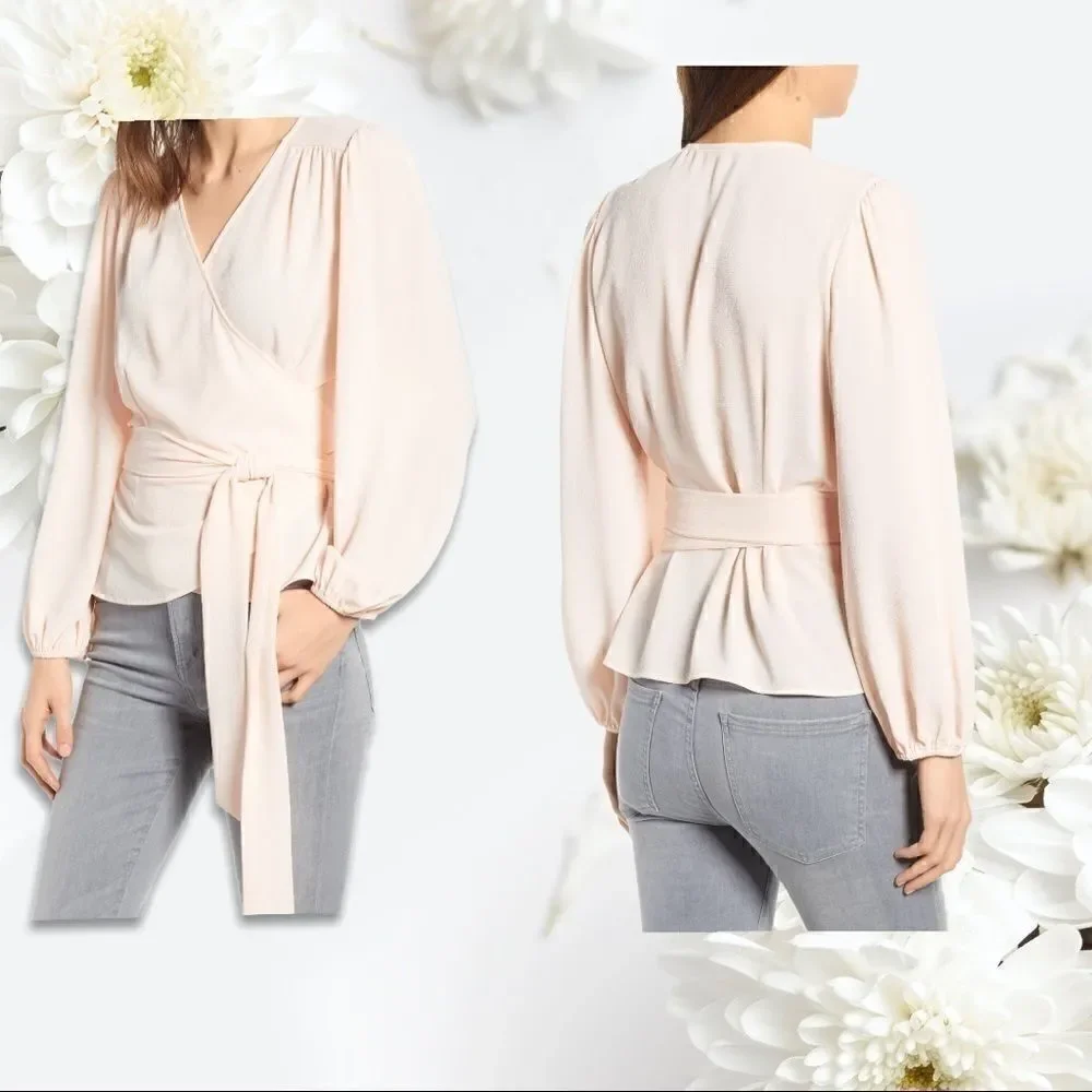 Small Chelsea28  Blush Wrap Top - Picture 2 of 6